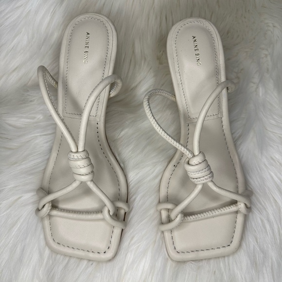 Anine Bing Vanina Spool Strappy Bridal Slip On Heels Size 37 - Picture 4 of 9